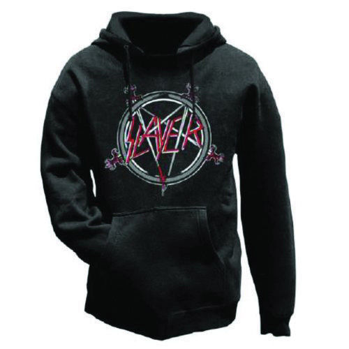 Slayer - Pentagram - Official Men's Black Pullover Hoodie - Foto 1 di 1