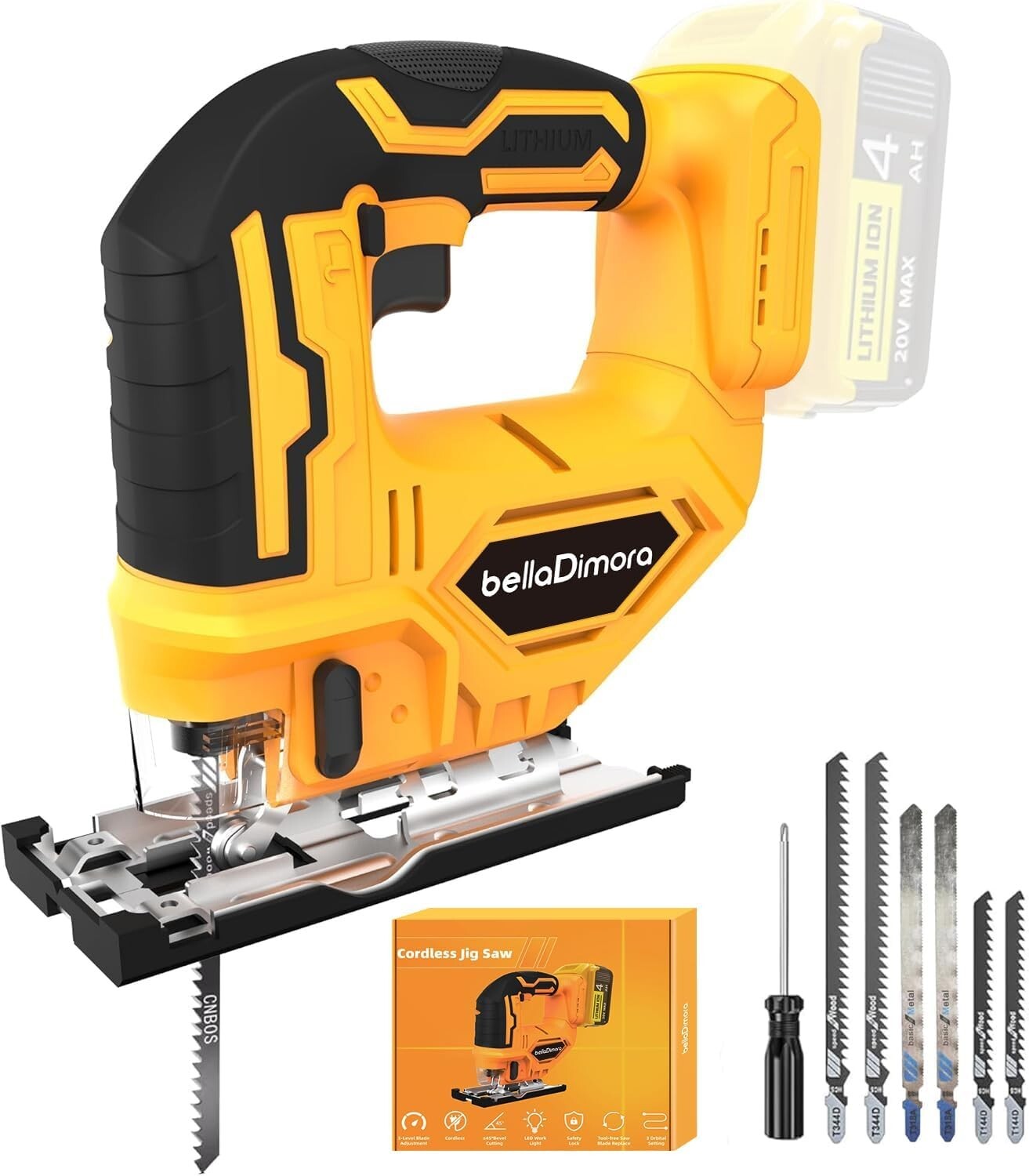 Dewalt 20V Cordless Jig Saw with LED Light 3-Speed 0-45° Bevel