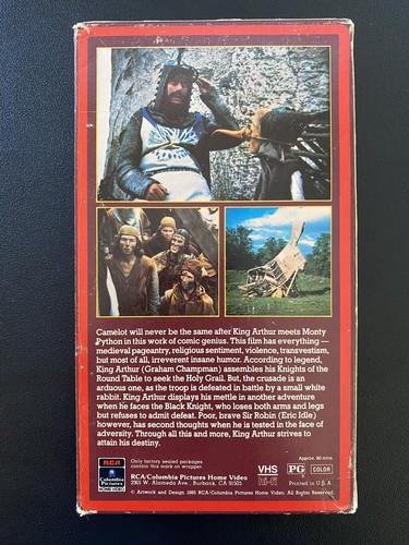 Monty Python And The Holy Grail RARE Columbia 1st Edition 1985 VHS cult classic - Picture 2 of 7