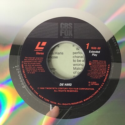 DIE HARD Laserdisc Special WIDESCREEN Edition Bruce Willis,Alan