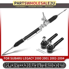 Power Steering Rack and Pinion Tie Rod End Kit for Subaru Legacy 00-04 H4 2.5L