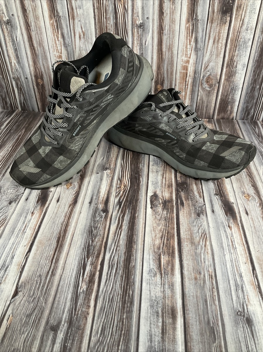 Size 9.5 - Brooks Ghost 12 Black Flannel Plaid for sale