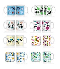 Atomic Cat & Pattern Mugs & Coasters - Retro