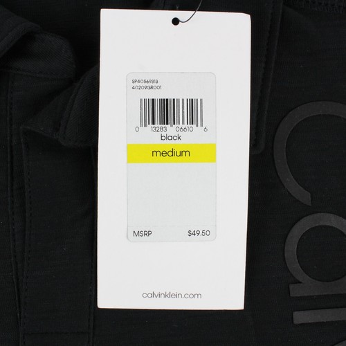 Calvin Klein Men's Polo Custom Fit Soft Black Brand New | eBay