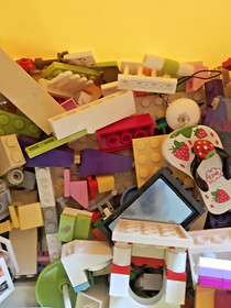 Used LEGO 10696 with Tote Blocks Platforms Creative Brick Box NO MANUAL Platform