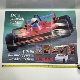 Super Sprint Nintendo Nes Poster Manual Insert Tengen &ldquo;Drive Yourself Wild&rdquo;