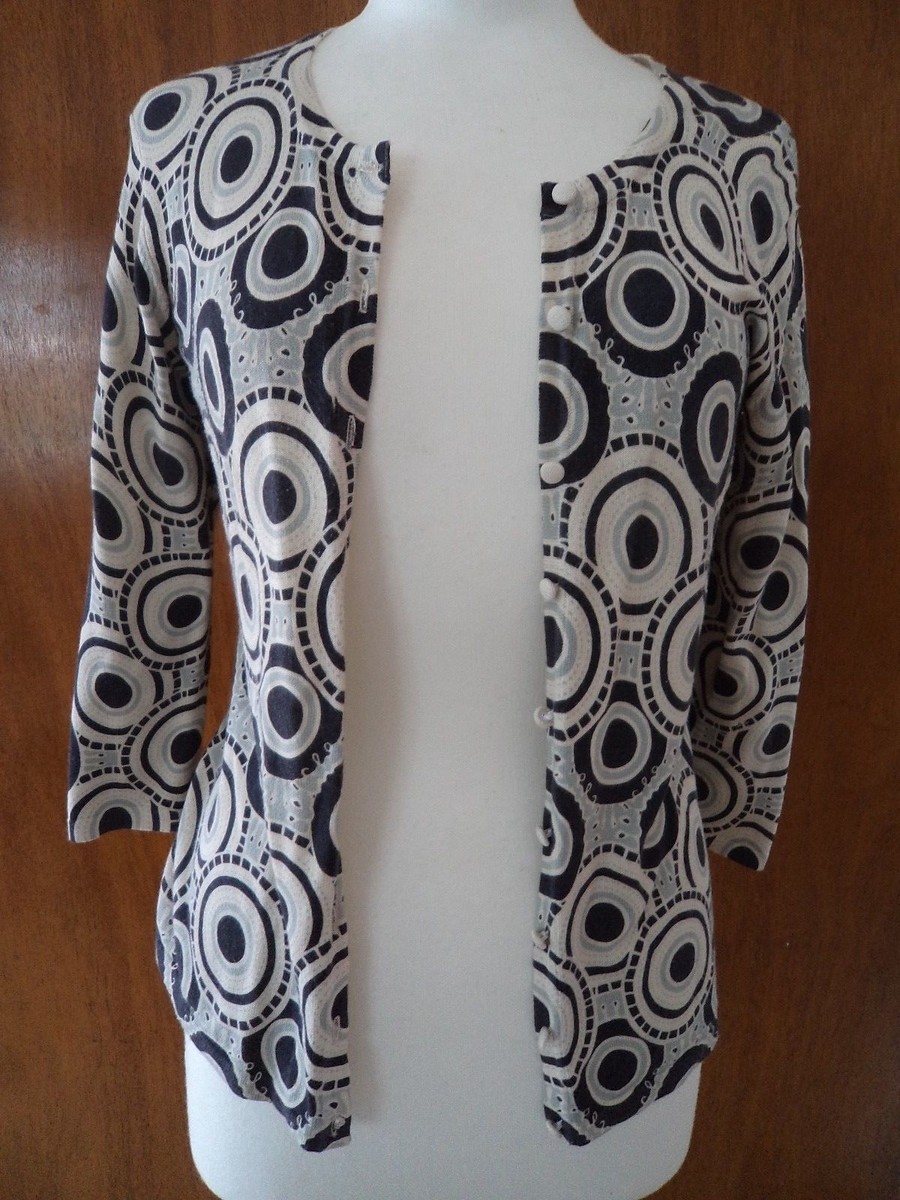 Cardigan Blanc à Motifs Cercles Chloé Par Autonomy - Taille 10 - Viscose - Occasion Très Bon état