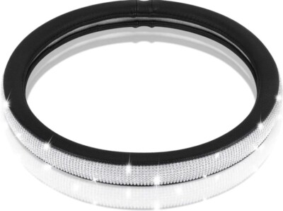 Bling Bling Diamant Strasssteine Kristall Auto Lenkradabdeckung PU Leder
