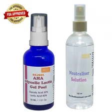 Glycolic Lactic Gel Peel (30ml) For Skin Hydration, Anti-Ageing & Moisturization