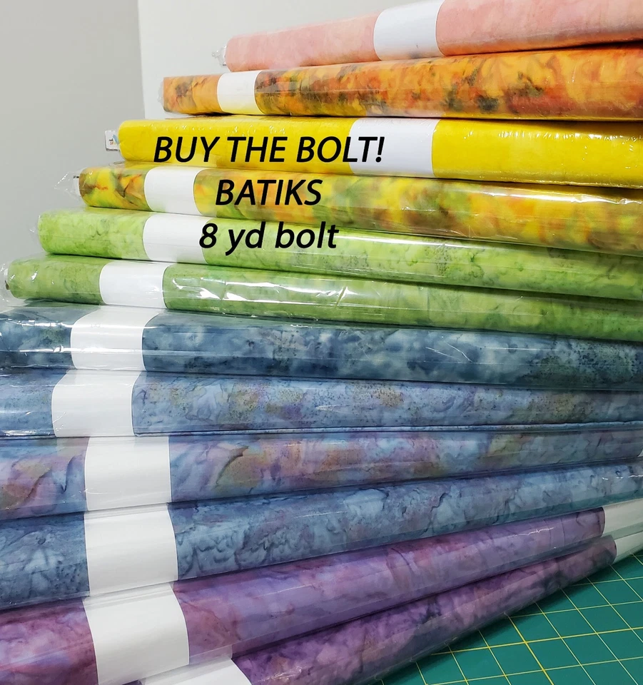 Tela teñida a mano AZUL Batik 8 yardas Riley Blake Green Storm COMPRA el perno #BTHH234 Foto 2 de 2