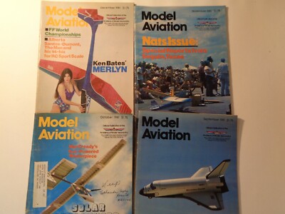 Lot of 4 Model Aviation Magazines, airplanes, 1981, Sept, Oct, Nov, Dec