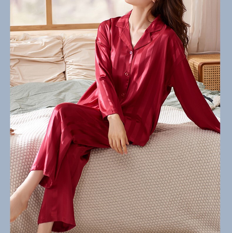 5-Day Delivery Women Silk Satin Pajamas Set Lounge Pants sleepwear