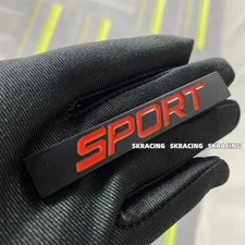 Sport Red Black Metal Emblem Badge Sticker Fit For Universal Car Side Rear Trunk