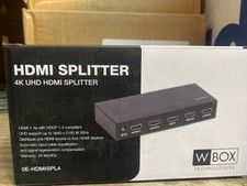 W Box Tech 4K UHD HDMI Splitter 4K UHD 0E-HDMISPL4 NEW 