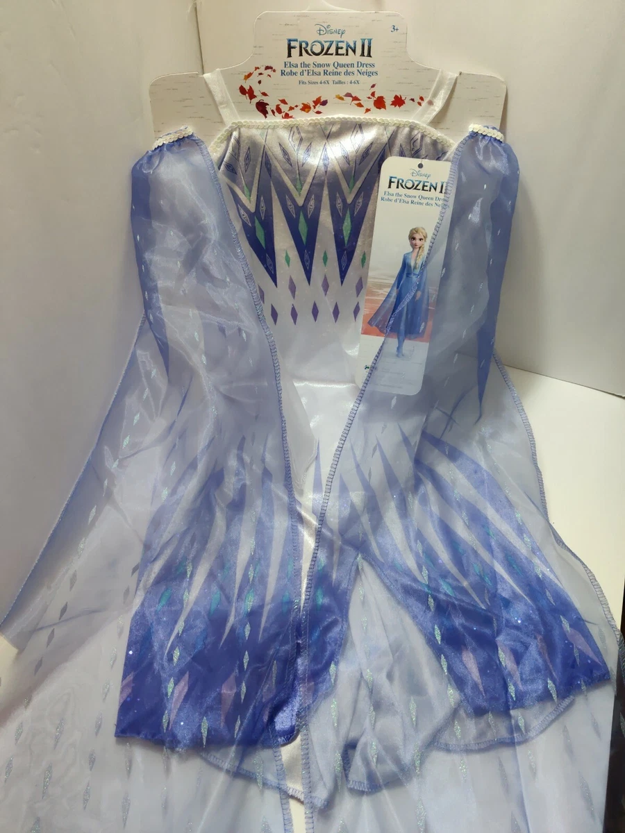 Disney Frozen 2 Elsa the Snow Queen Dress Fits 4 6X