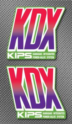 1989-1994 KDX 200 Red/Purple Radiator Shroud Decal graphics sticker MX KX 92 93 