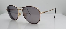 Vintage Luxottica Boston Tortoise Gold Oval Metal Sunglasses Italy FRAMES ONLY