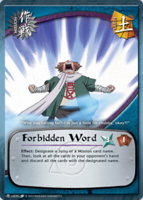 Forbidden Word - M-US035 - Common - 1st Edition - Wavy Foil Quest for Power Play