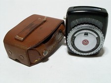 Vtg GE Exposure Meter Type PR-1 Film/Plates Leather Case General Electric, Works