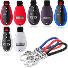 Car Remote Key Fob Cover Case For Jeep Commander Grand Cherokee Dodge Chrysler