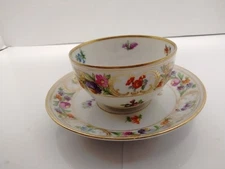 Vintage Schumann Bavaria Dresden Flowers Cup & Saucer Set 