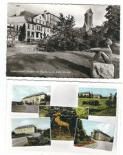 2 old postcards from Lüdenscheid, Cath. Church and Hellersen, 1960s