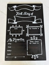 Chalkboard School Sign 10"x10" First Last Day of School Reversible