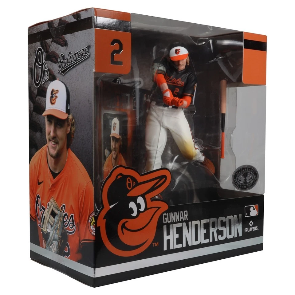 McFarlane Sports MLB Gunnar Henderson Baltimore Orioles Platinum Chase Figure - Image 2 of 4