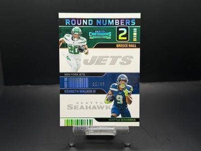 2022 Panini Contenders #RN-HW Breece Hall / Kenneth Walker /99 Round Numbers