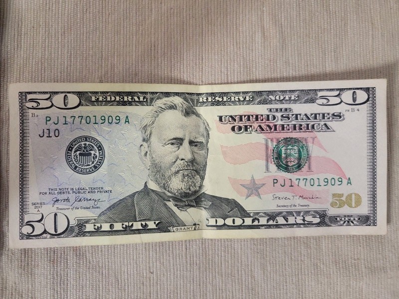 Rare $50 Bill With JEWISH NEW YEAR OF ROSH HASHANAH 