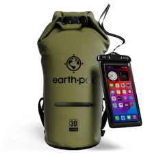 Earth Pak Waterproof Dry Bag with Zippered Pocket - Waterproof Dry Bag Backpack 