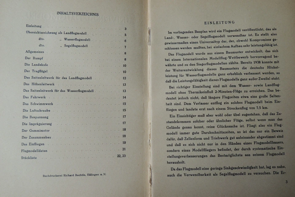 Universal-Flugmodell von Helmut Antusch / Bauplan 120 x 84 cm - Bild 3 von 4