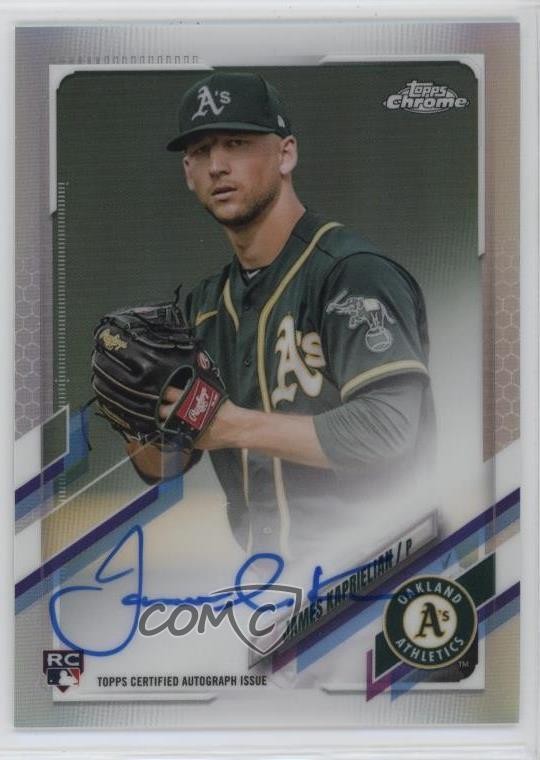 2021 Topps Chrome Rookie Refractor 200/499 James Kaprielian #RA-JK Auto 2s1