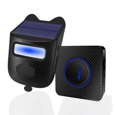 Solar Driveway Alarm, Wireless 600ft Range Driveway Motion Sensor Alarm Weath...