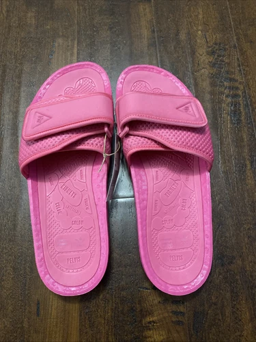 Adidas Boost x Pharrell Slides rosa FV7289 Chancletas nuove con etichette fatte dall'uomo taglia 13