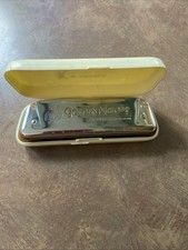 Vintage M. Hohner Golden Melody Harmonica No. 542 Key of D w/ Case Germany