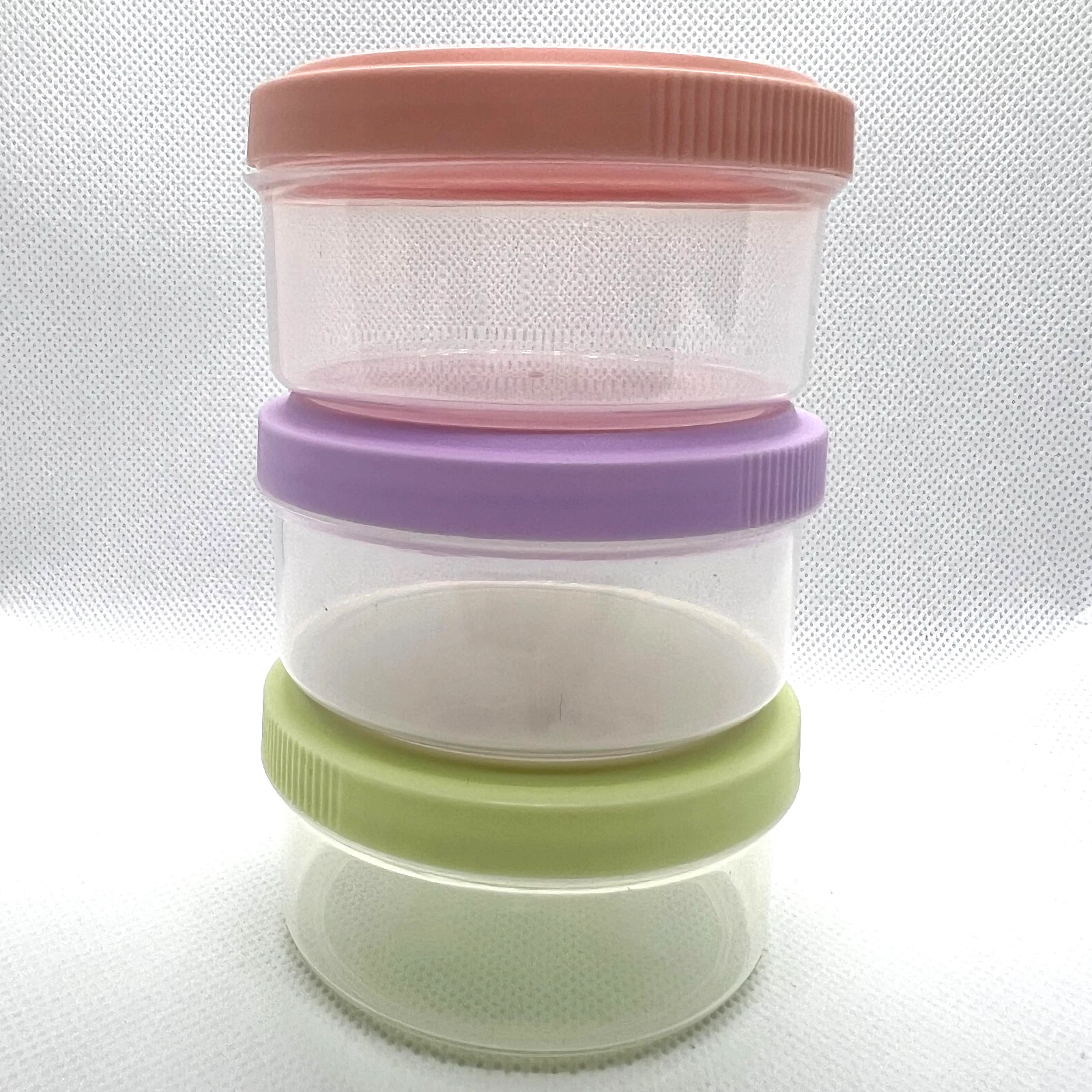 3 Small Containers with Lids, Reusable Plastic Bowls for Snack