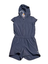 NWT Avia Studio Girls Small 6/6X Grey Hooded Romper One-Piece Casual Activewear