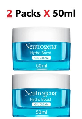 2 X Neutrogena Hydro Boost Face Gel Cream 50ml Dry Skin Hydrating Fragrance-Free