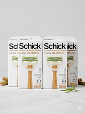 Lot of 4 Schick Xtreme Bamboo 3-Blade Mens Ra...