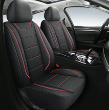 2 Pcs Universal Car Seat Covers Leather Front Seats Protector All Seasons Set 2 Pcs Universal Car Seat Covers Leather Front Seats Protector All Seasons Set