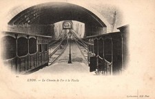 Old postcard 69 - LYON (Rhone) - 61. Le Chemin de Fer à la Ficelle