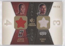 2008-09 SP Rookie Threads Dual Gold 44/50 Jerryd Bayless George Hill #RTD-BH 0a2
