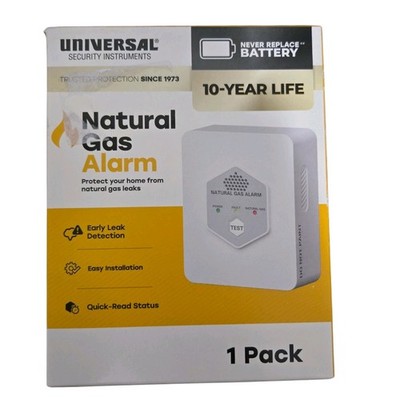 Universal Security Instruments Natural Gas Alarm, Methane Alarm, 85 dB and light