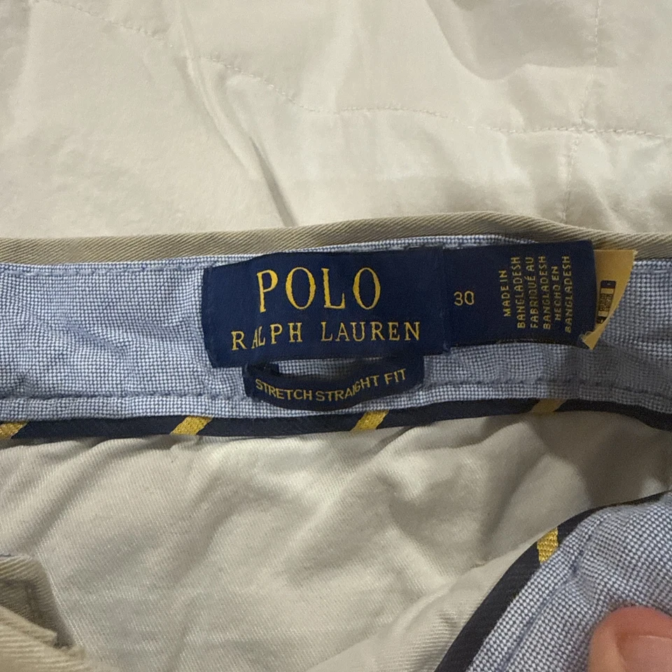 Мужские шорты хаки Polo Ralph Lauren стрейч прямой крой Chino Twill 30 6 дюймов - Изображение 3 из 4