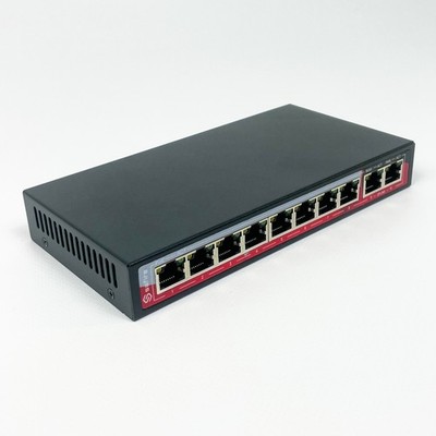 PoE-Switch 8 Ports und 2 Uplink-Ports (Adapter/Kabel fehlt) Safire