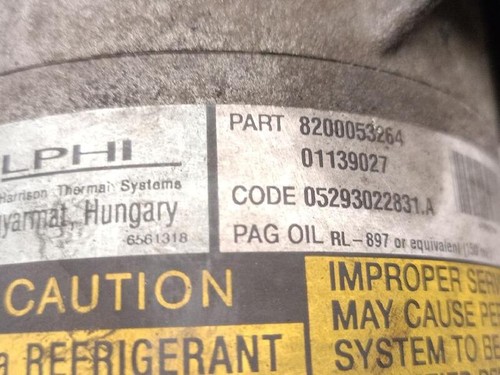 8200053264 klimakompressor 5655086 RENAULT MEGANE II BERLINA 3P 1.9 DCI DIESEL