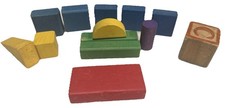 Lot of 13 Wooden Blocks Preschool Stacking Building Blocks