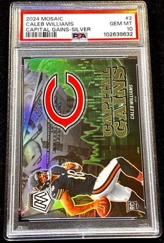 2024 Panini Mosaic Caleb Williams Silver Prizm Capital Gains #2 PSA 10 GEM MINT