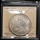1935 $1 ICCS MS66 Canada Silver Dollar - Canada's First Silver SUPERB GEM